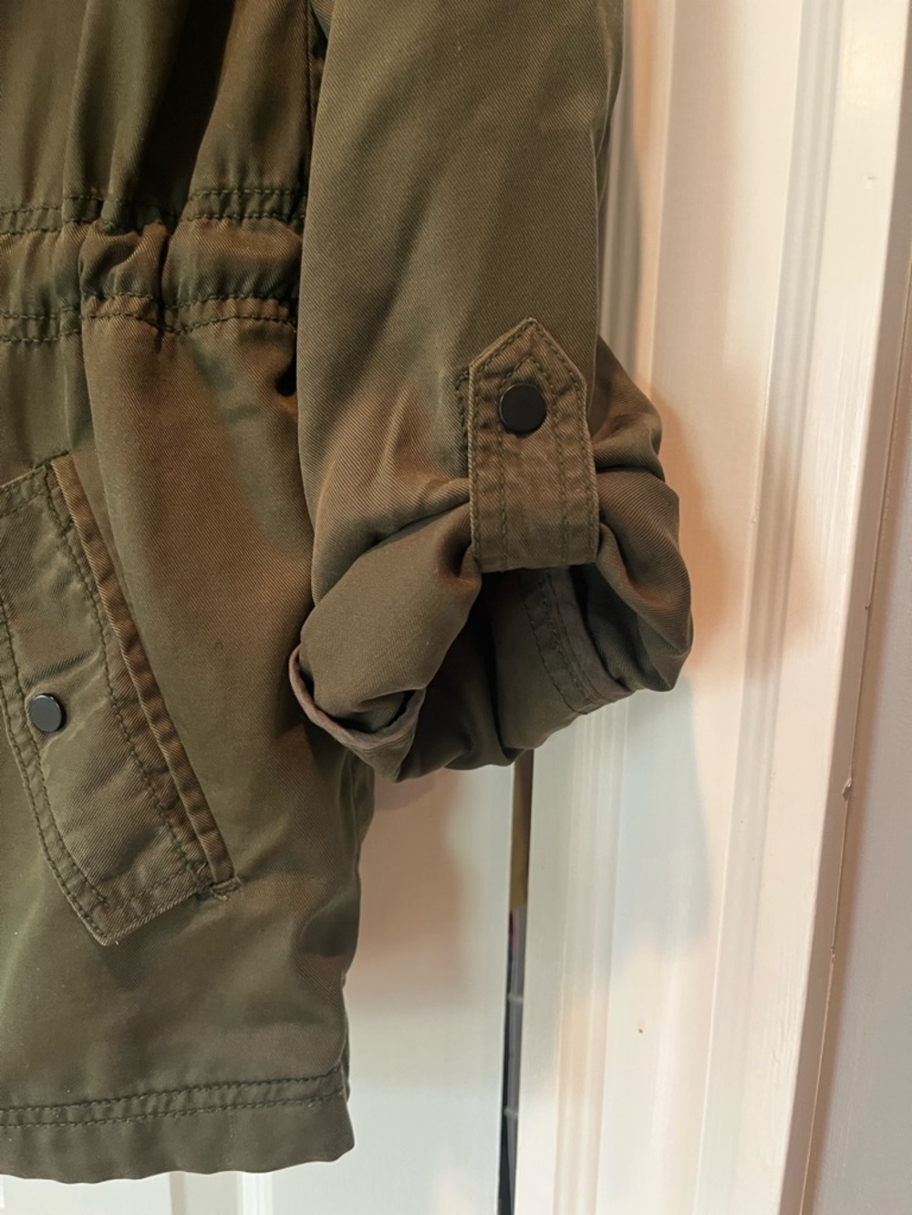 LOFT Olive Green Drawstring Utility Jacket - Picture 3 of 5